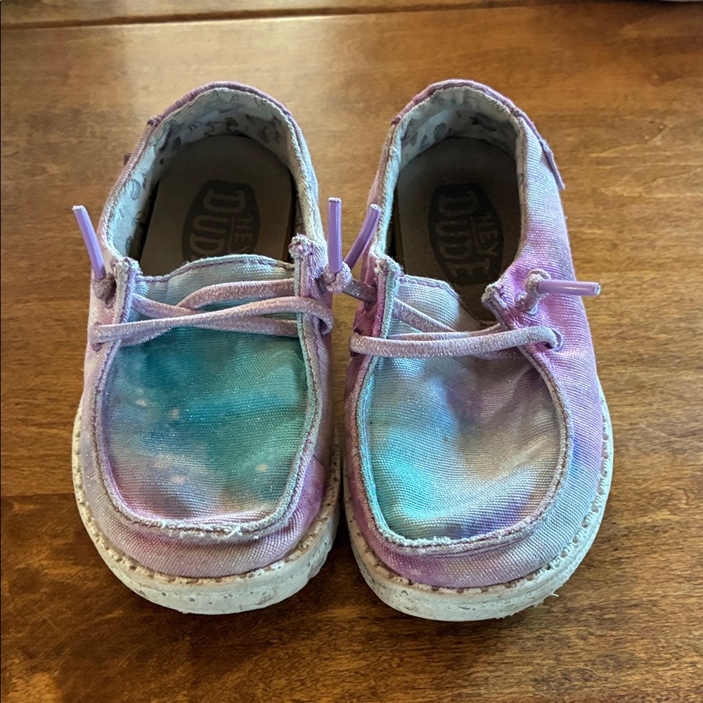 Hey Dude Kids' Purple and Blue Moccasins